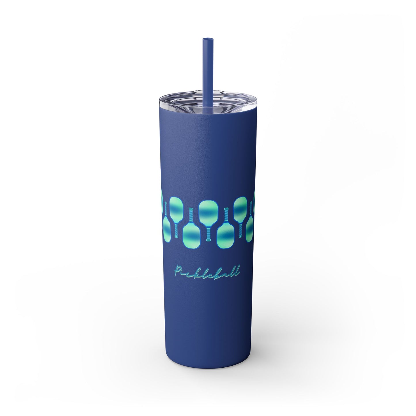 Pickleball Art - Turquoise Hues - Hot/Cold Beverage Container