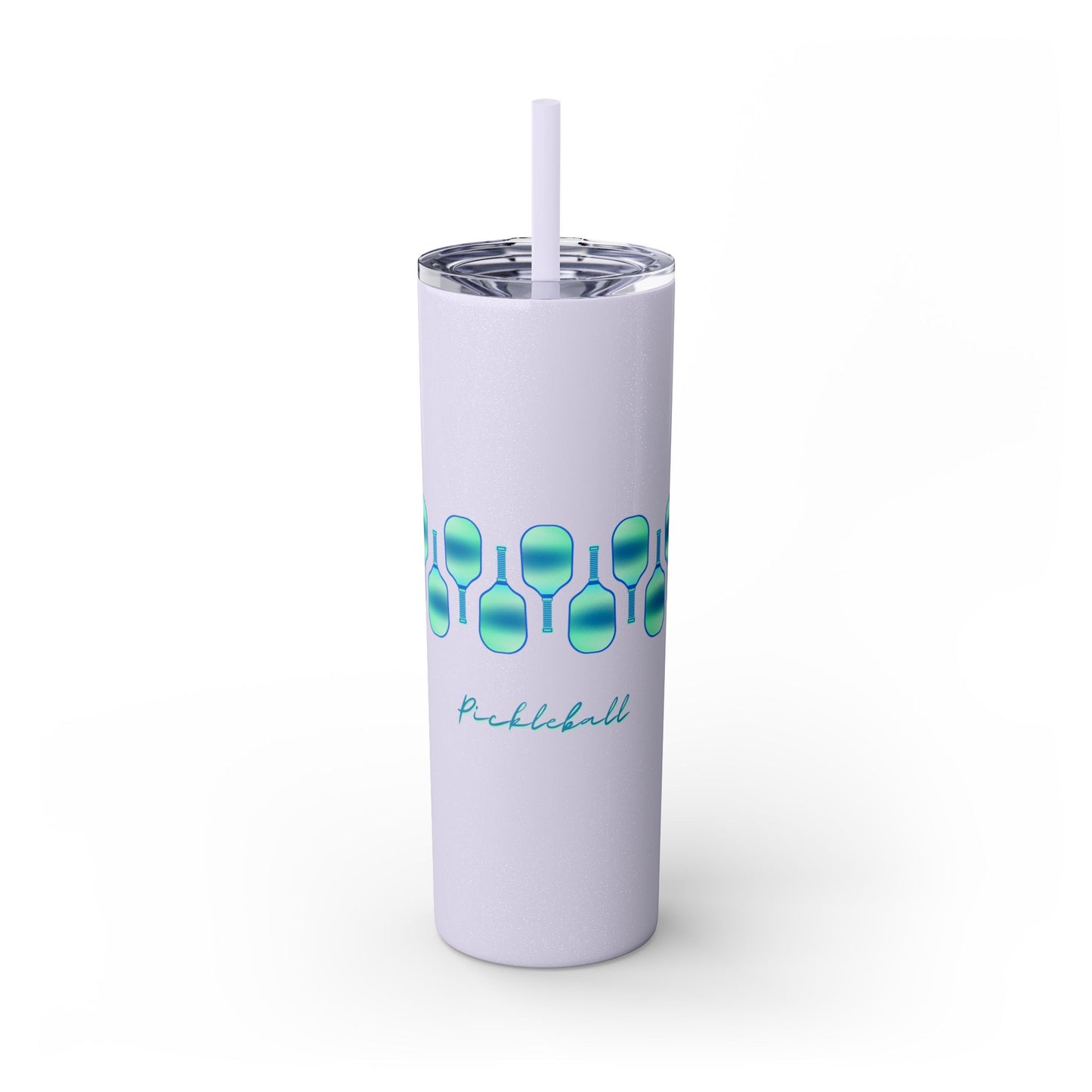 Pickleball Art - Turquoise Hues - Hot/Cold Beverage Container