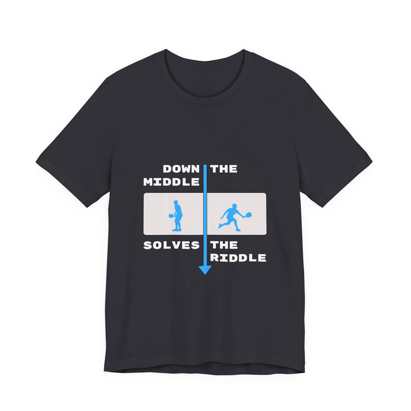 Down the Middle Solves the Riddle - Cotton T-Shirt