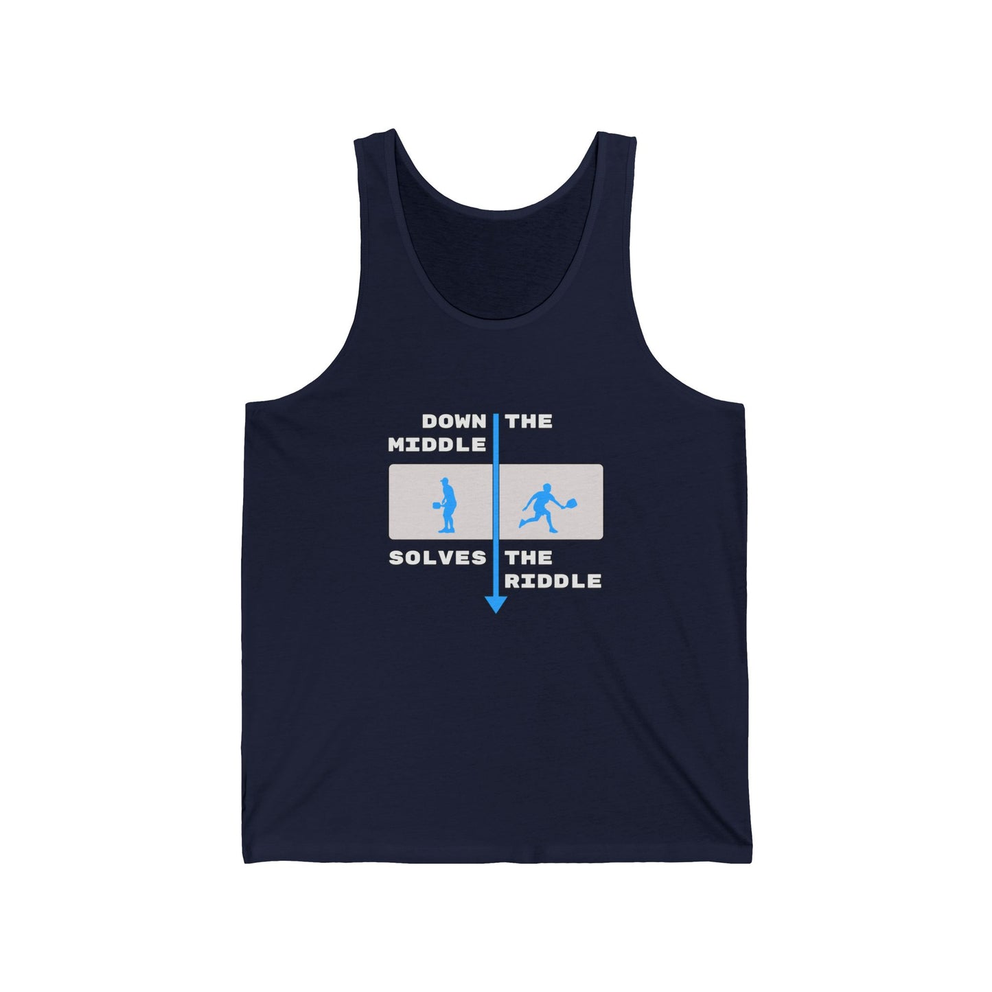 Down the Middle Solves the Riddle - Cotton Tank Top
