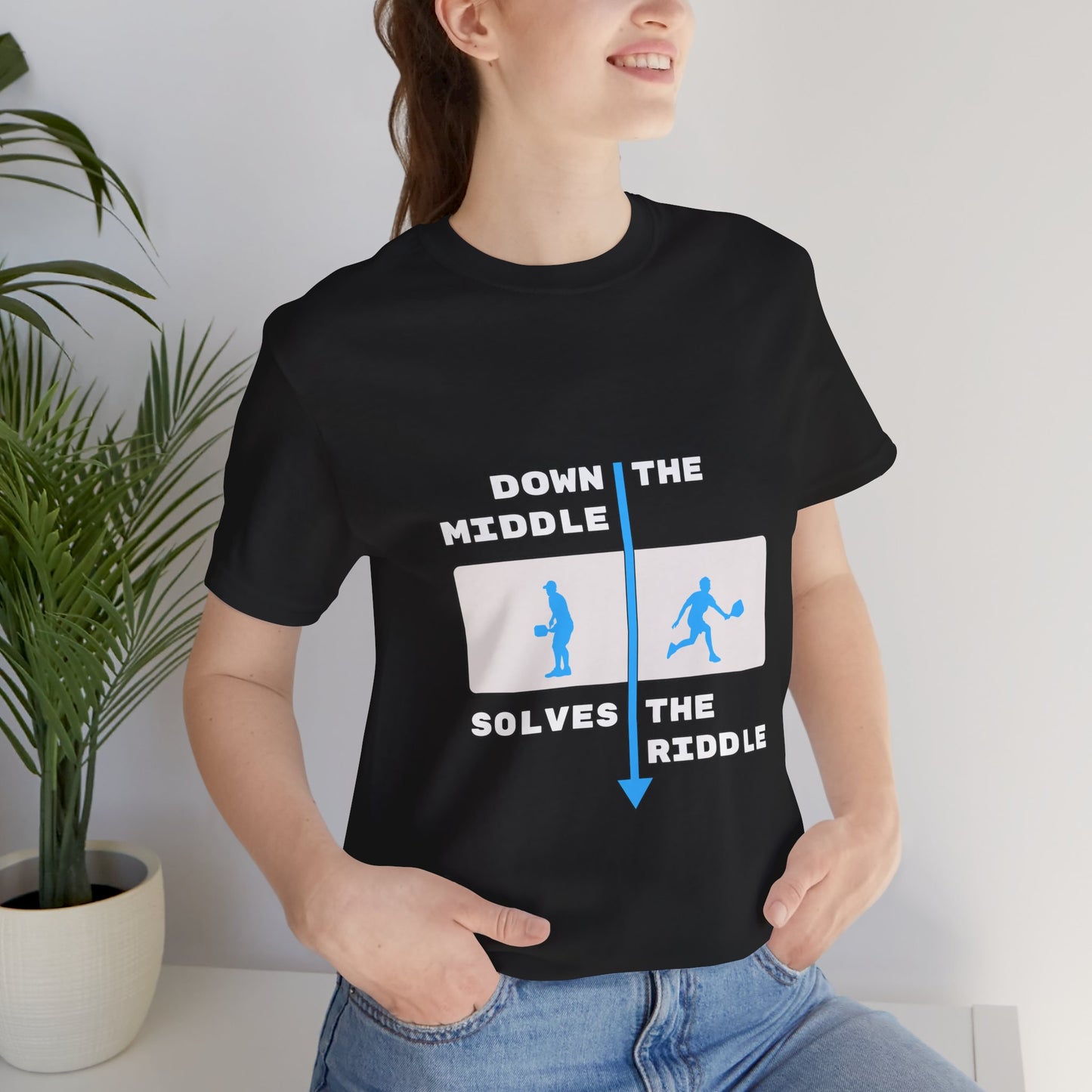 Down the Middle Solves the Riddle - Cotton T-Shirt