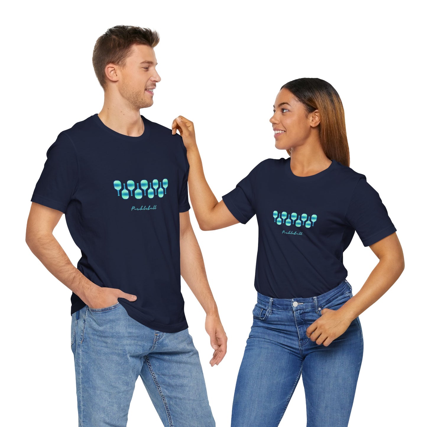 Pickleball Art - Turquoise Hues - T-Shirt