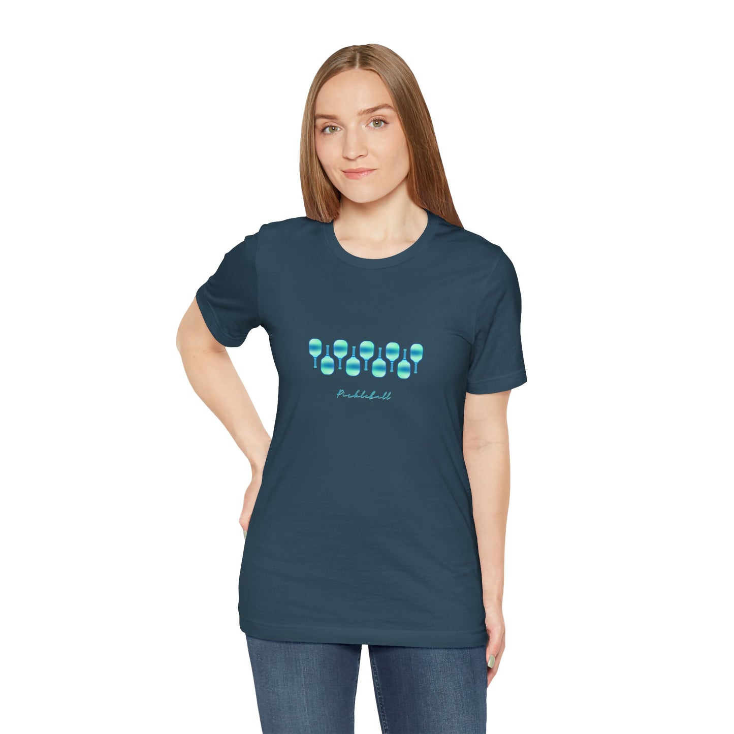 Pickleball Art - Turquoise Hues - T-Shirt