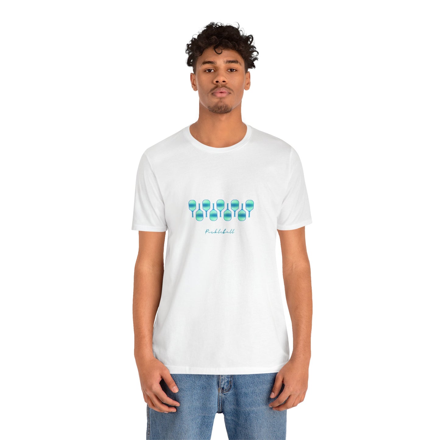 Pickleball Art - Turquoise Hues - T-Shirt