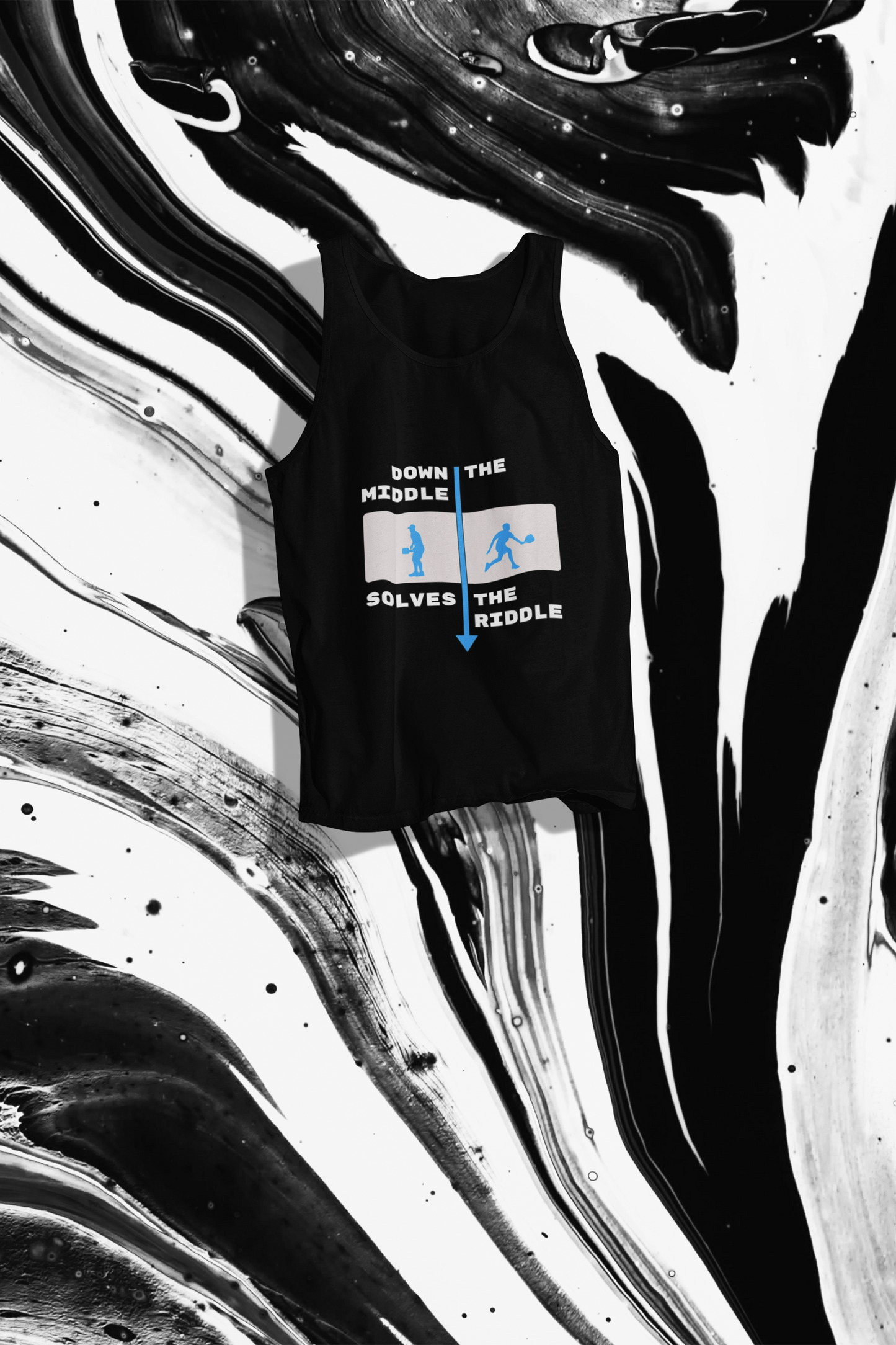 Down the Middle Solves the Riddle - Cotton Tank Top