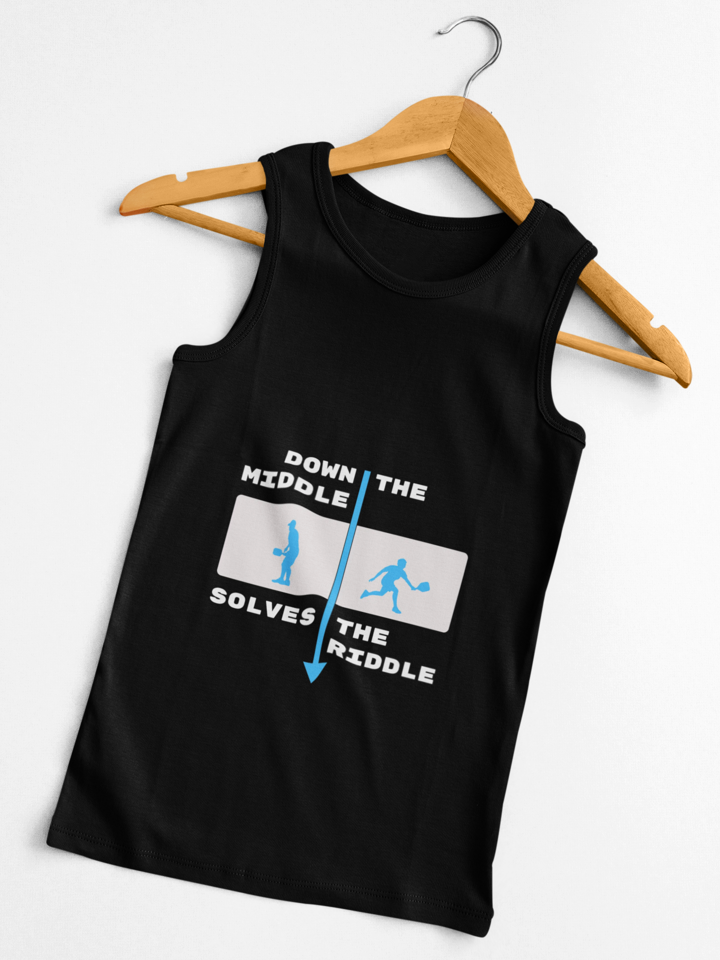 Down the Middle Solves the Riddle - Cotton Tank Top