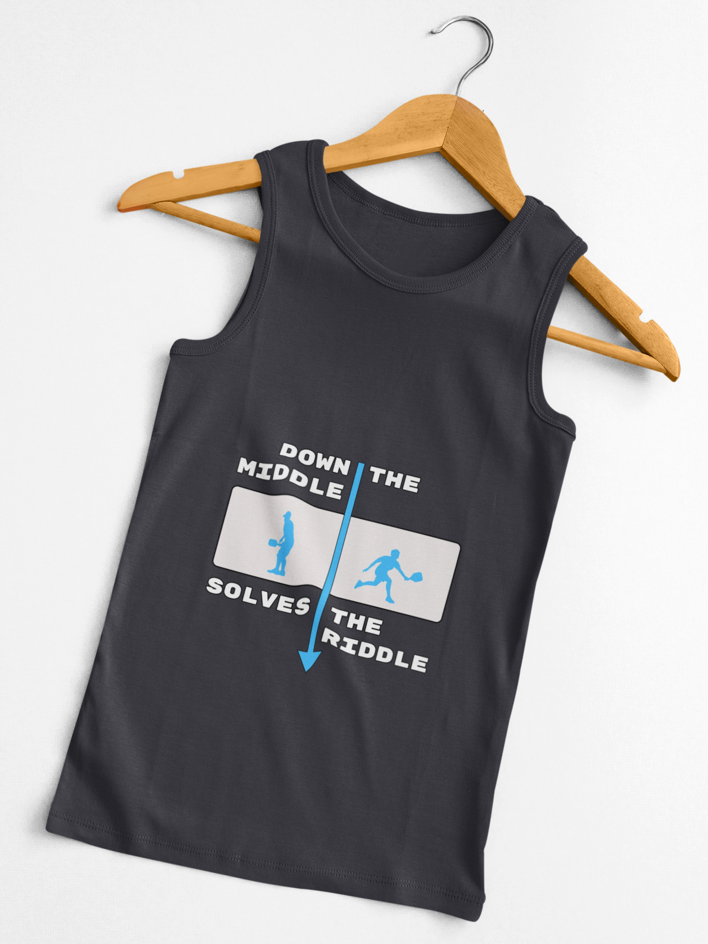 Down the Middle Solves the Riddle - Cotton Tank Top