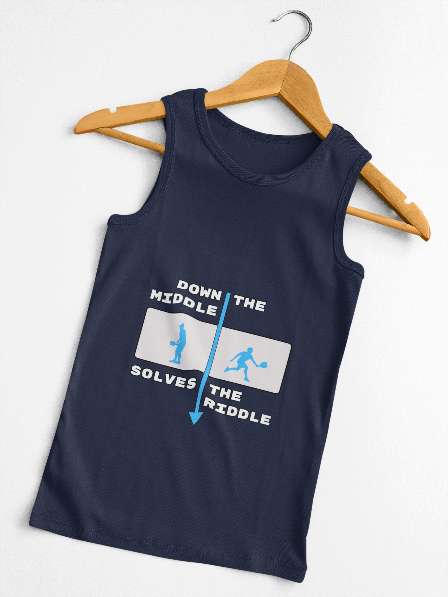 Down the Middle Solves the Riddle - Cotton Tank Top