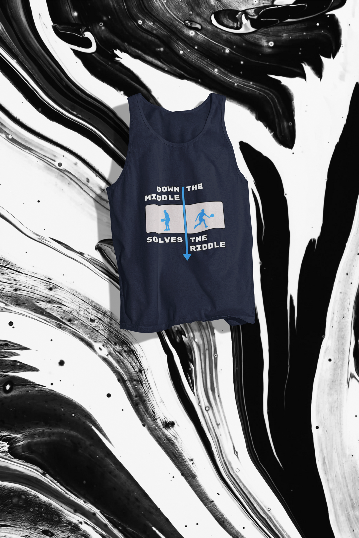 Down the Middle Solves the Riddle - Cotton Tank Top