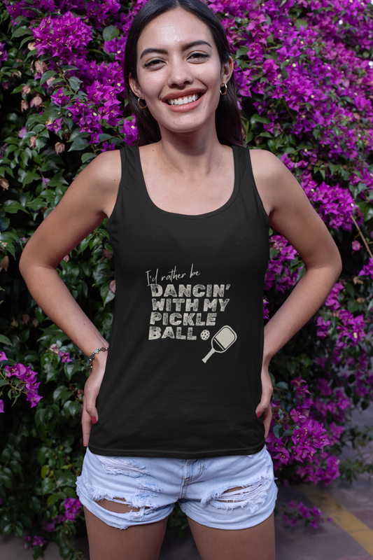 I'd Rather be Dancin' with my Pickleball - Cotton Tank Top