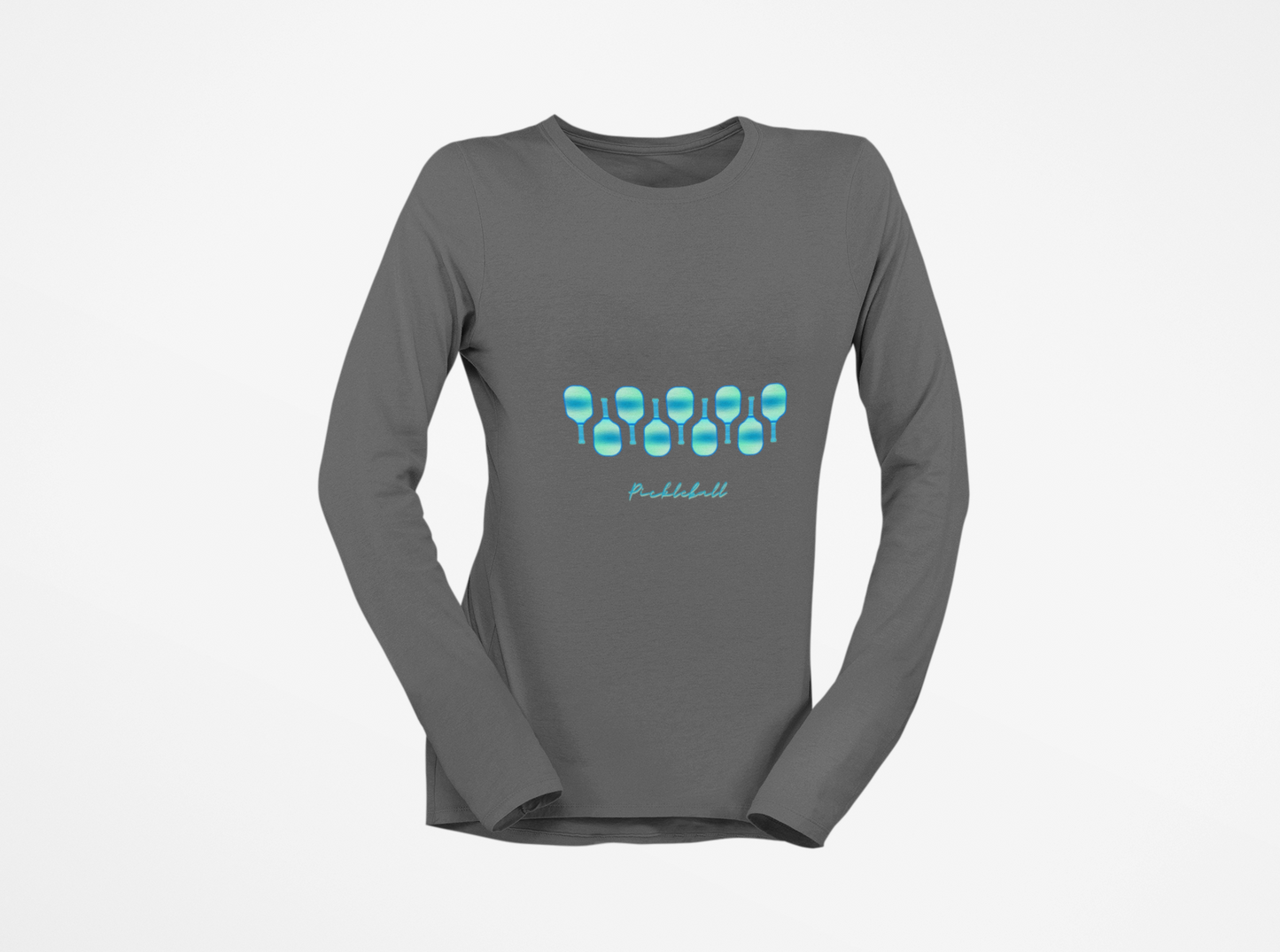 Pickle Paddles - Turquois Hues - Long Sleeved Wicking Shirt