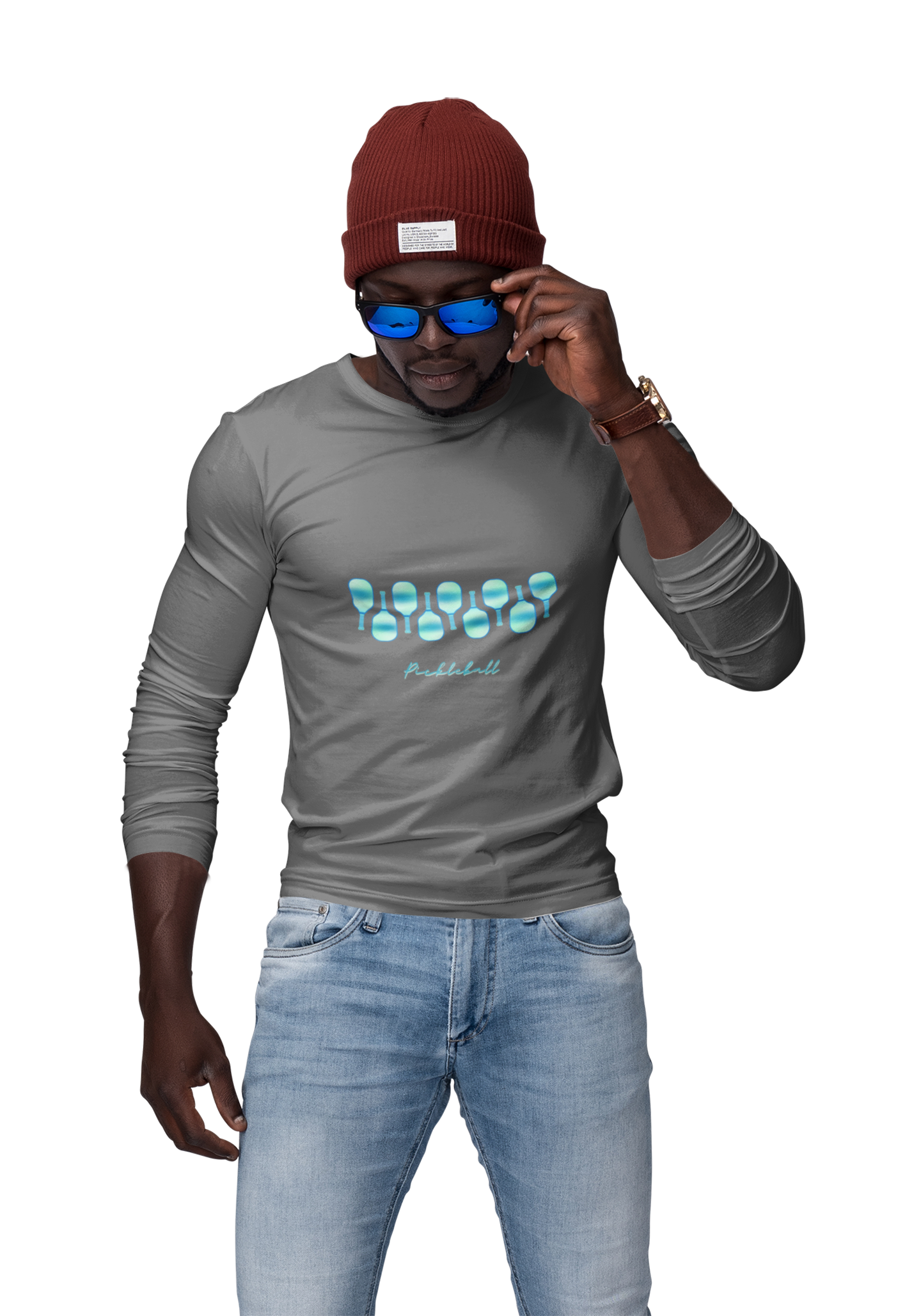 Pickle Paddles - Turquois Hues - Long Sleeved Wicking Shirt