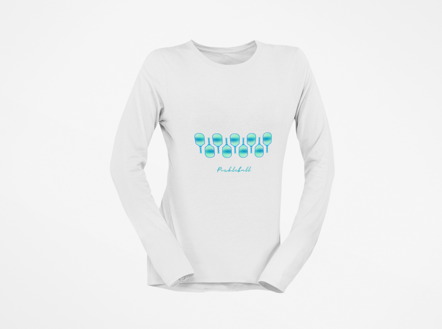 Pickle Paddles - Turquois Hues - Long Sleeved Wicking Shirt