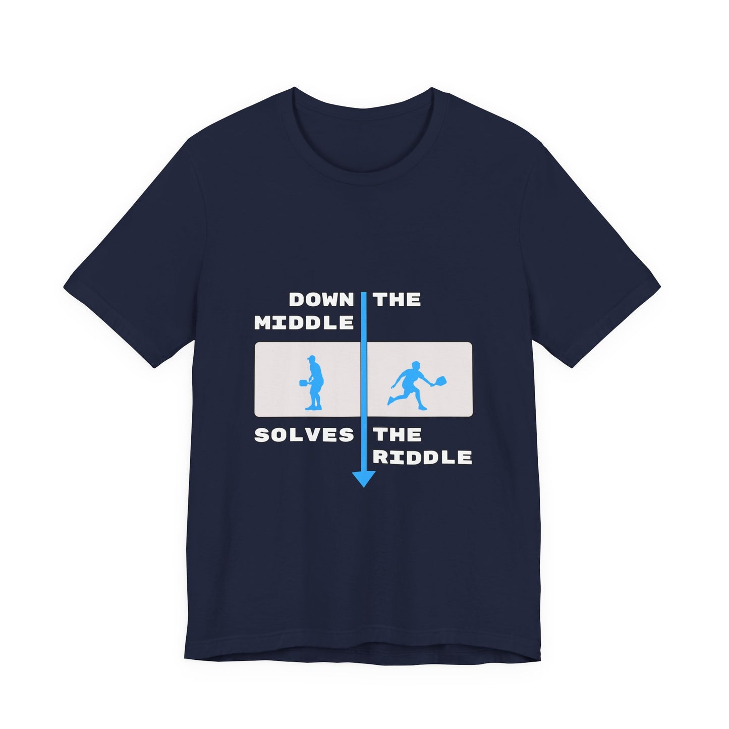 Down the Middle Solves the Riddle - Cotton T-Shirt