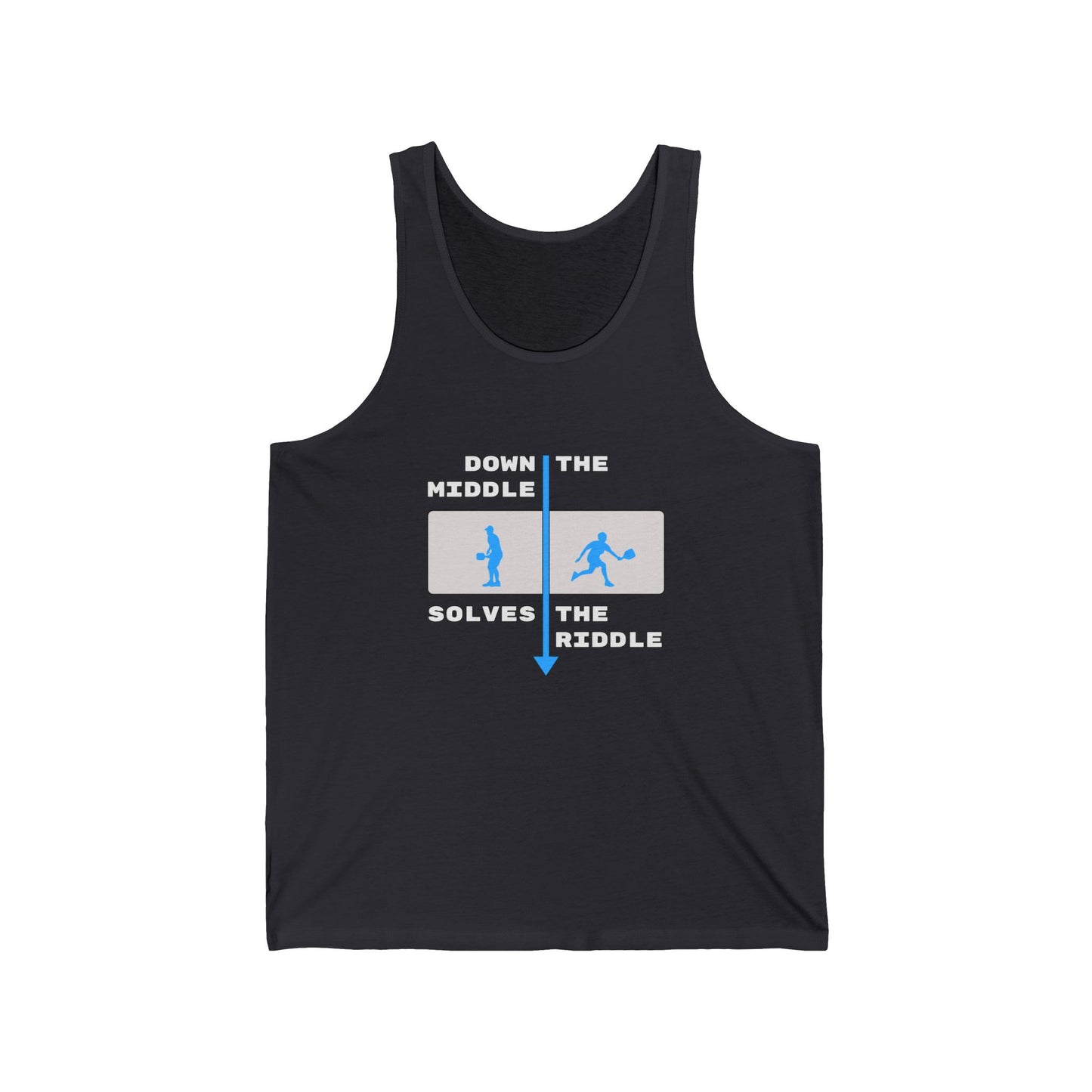 Down the Middle Solves the Riddle - Cotton Tank Top
