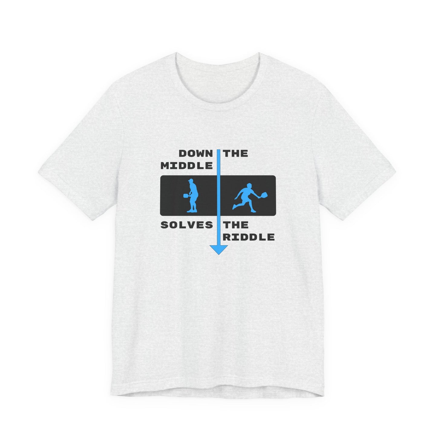 Down the Middle Solves the Riddle - Cotton T-Shirt