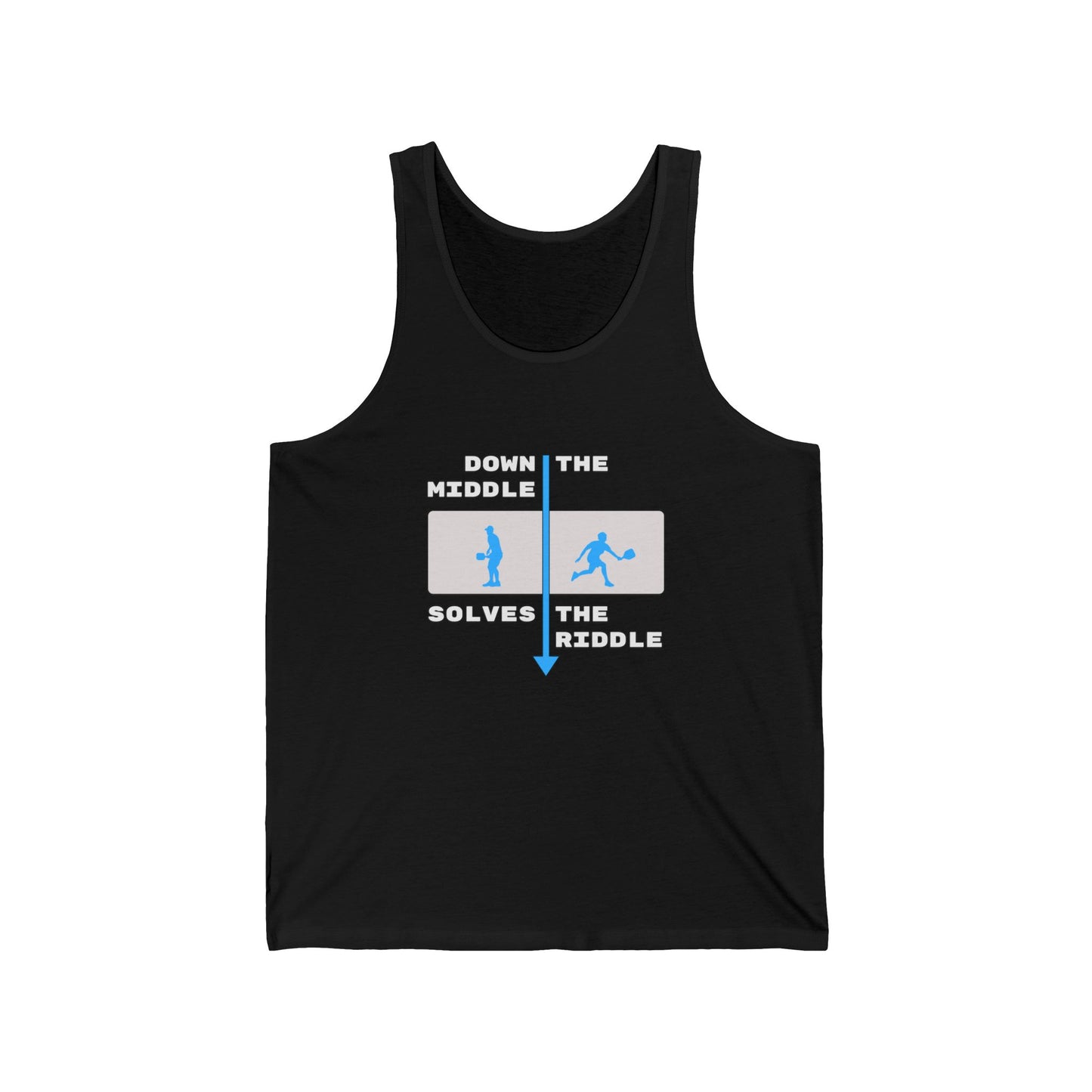 Down the Middle Solves the Riddle - Cotton Tank Top