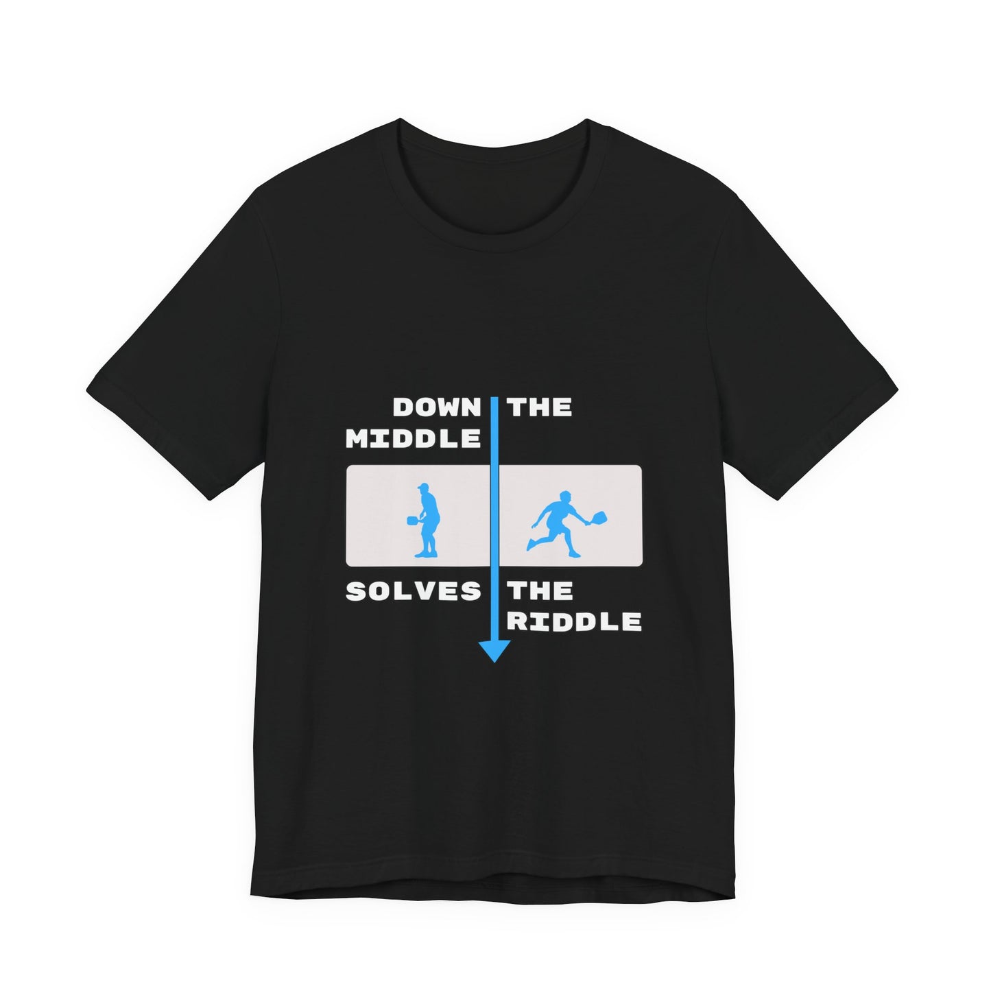 Down the Middle Solves the Riddle - Cotton T-Shirt