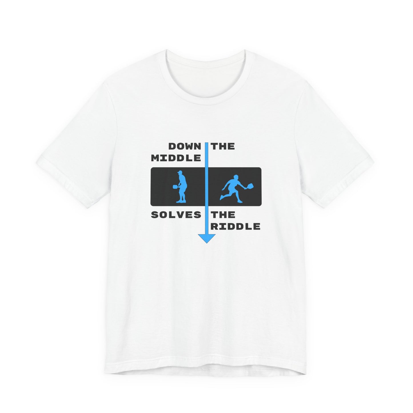 Down the Middle Solves the Riddle - Cotton T-Shirt