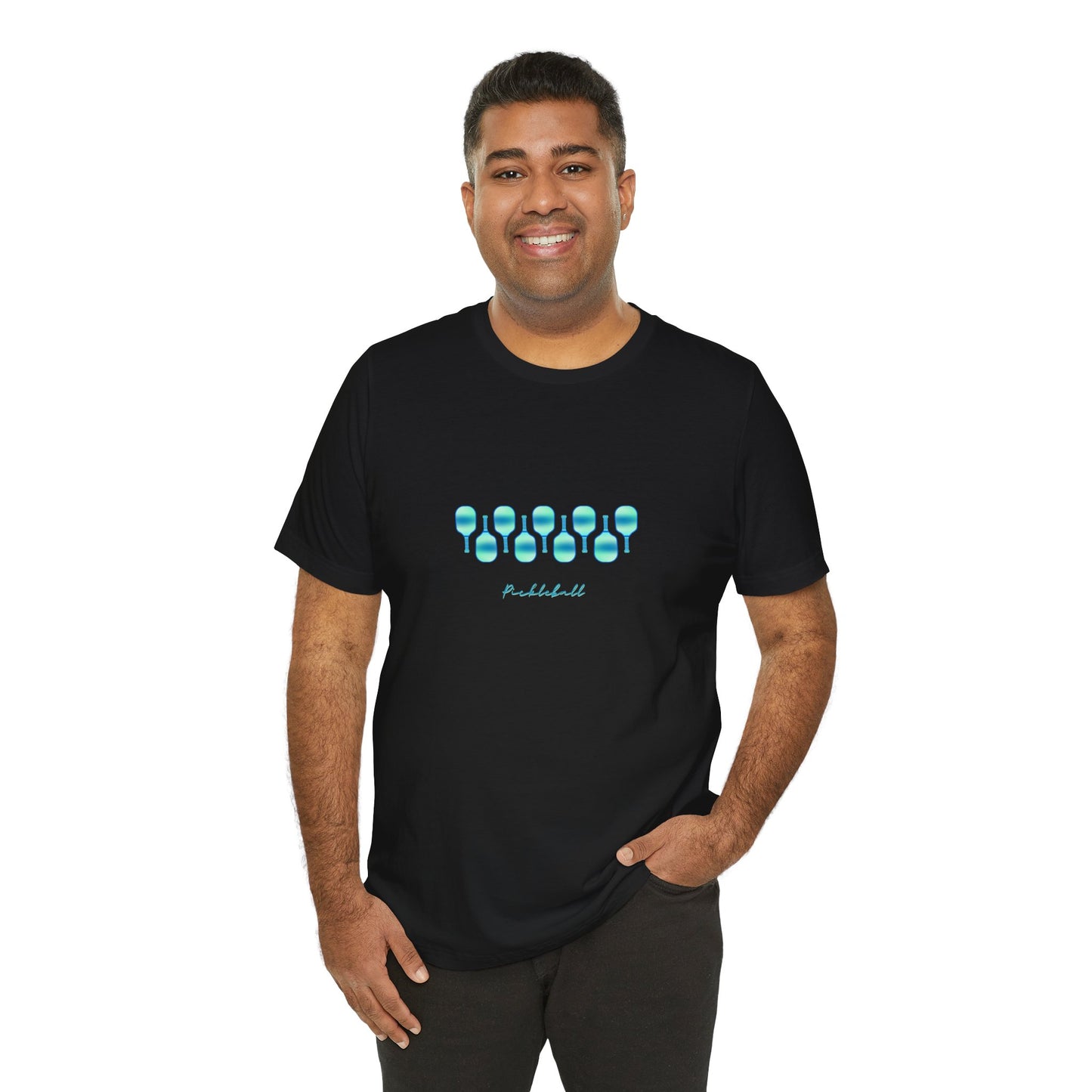 Pickleball Art - Turquoise Hues - T-Shirt