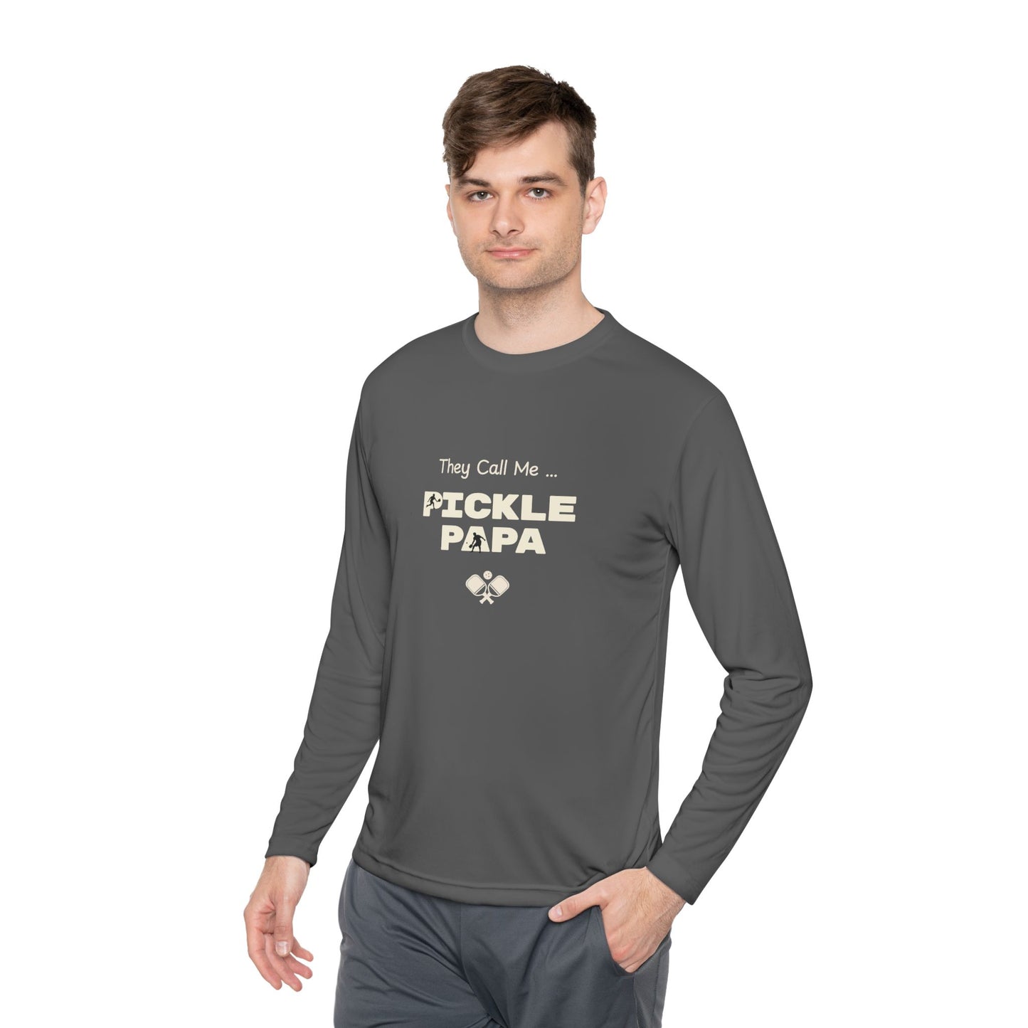 They Call me Pickle Papa - Long Sleeved Wicking Shirt